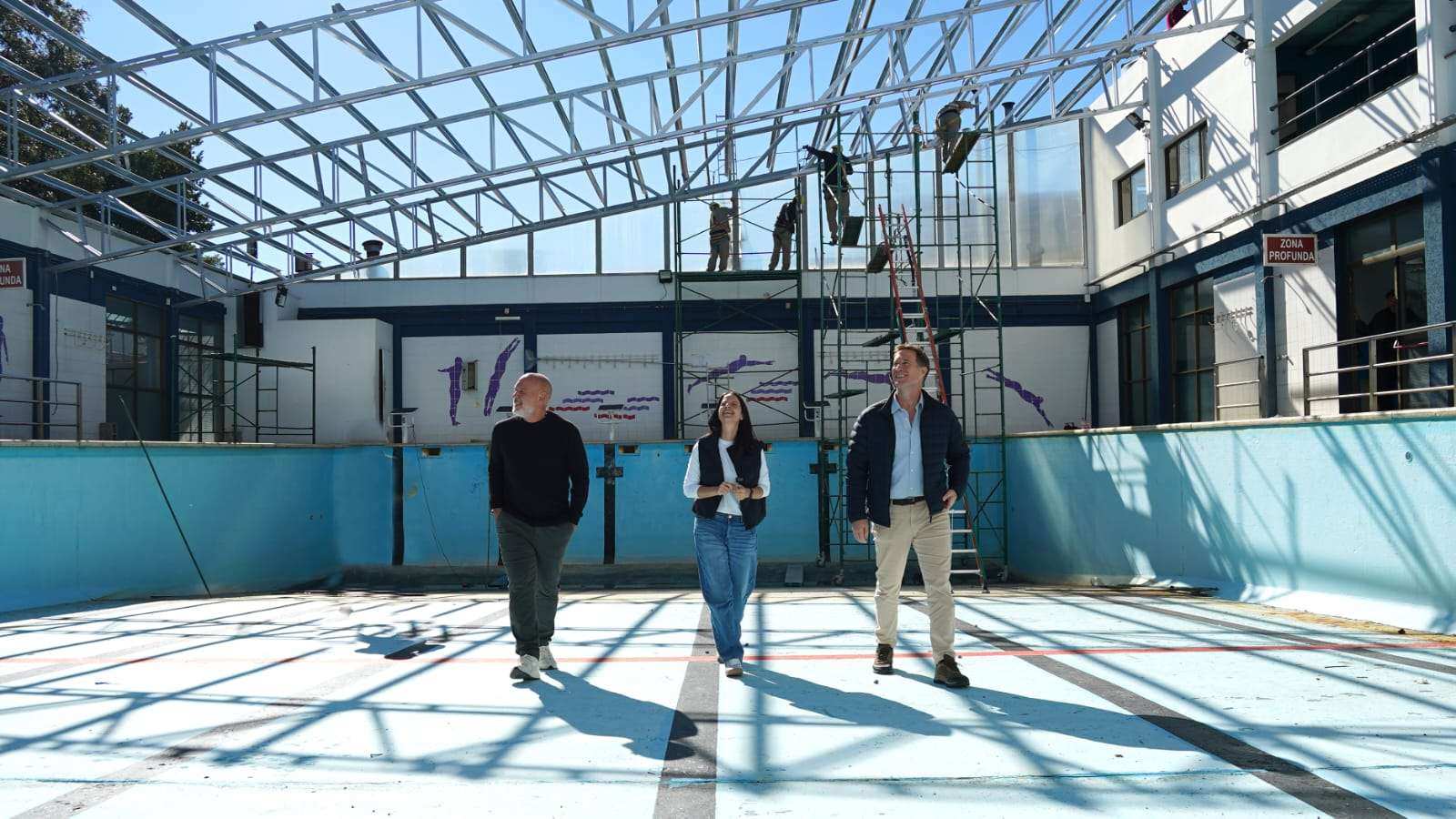 Vicente López avanza con la modernización del natatorio en el CEMINA de Florida Oeste