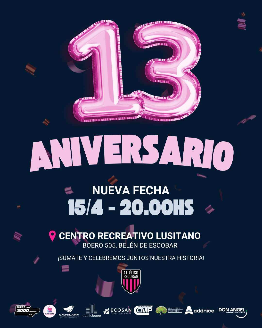 Se viene la gran cena aniversario de Atlético Escobar: un homenaje al pasado y presente de un club que construye un futuro enorme
