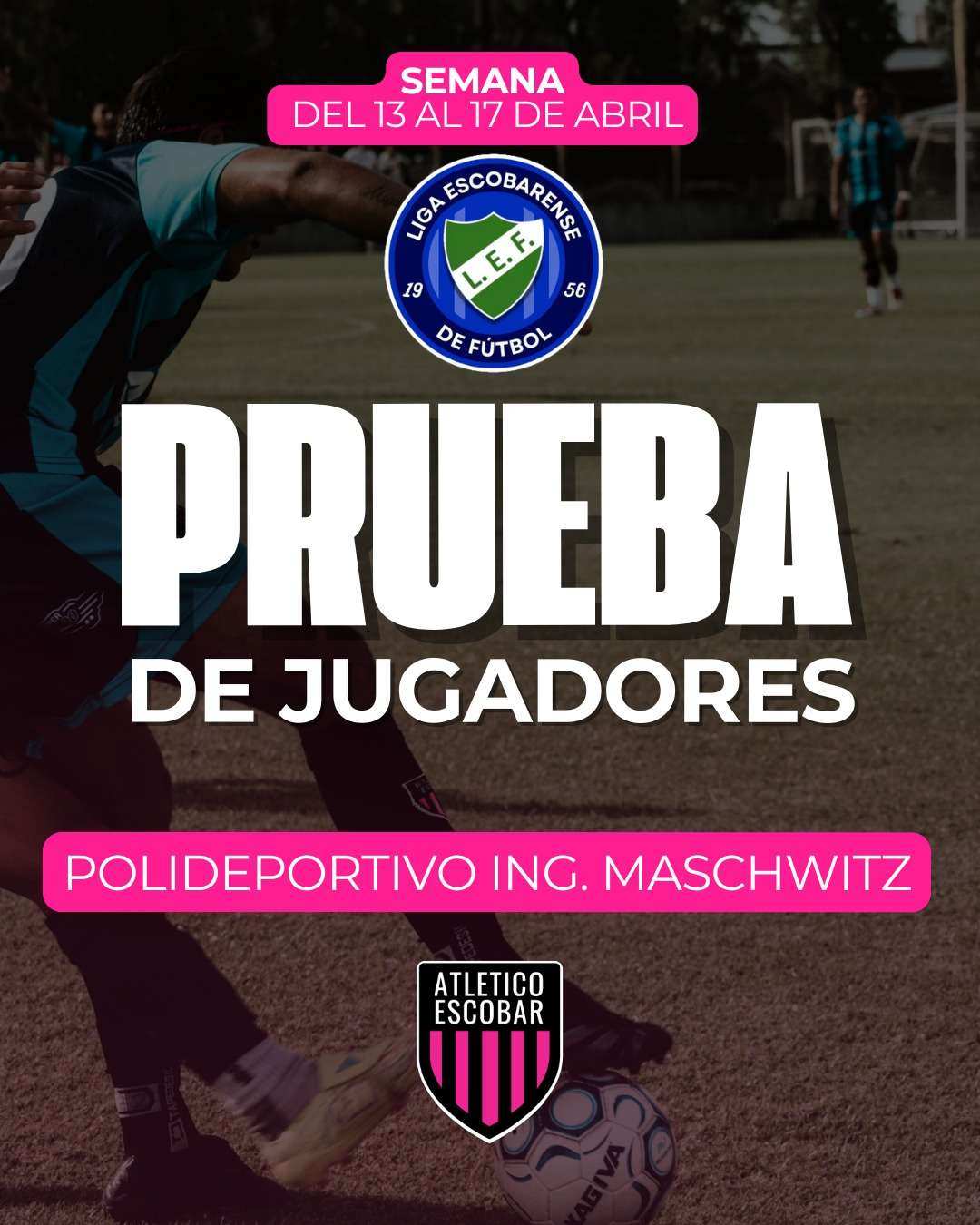 Atlético Escobar abre una semana de pruebas para sumar nuevos talentos a sus divisiones inferiores