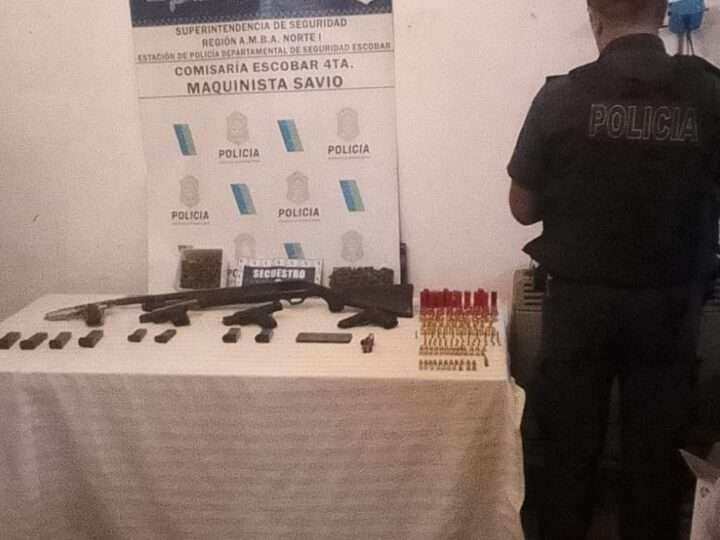 Escobar: detienen a un hombre por amenazas y lo imputan por privación ilegal de la libertad, armas de guerra y drogas