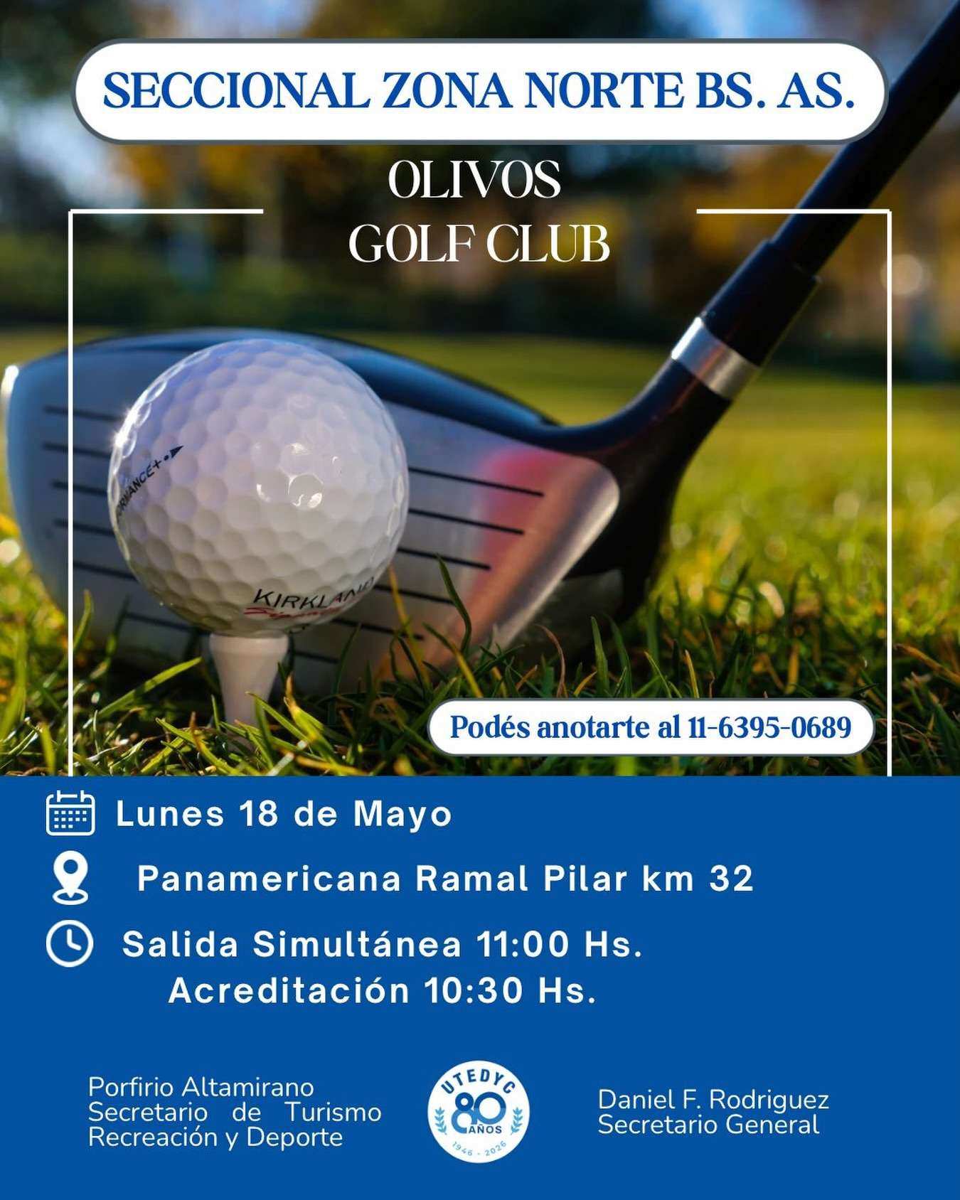 UTEDYC Zona Norte impulsa el deporte y la integración con una jornada de golf para sus afiliados