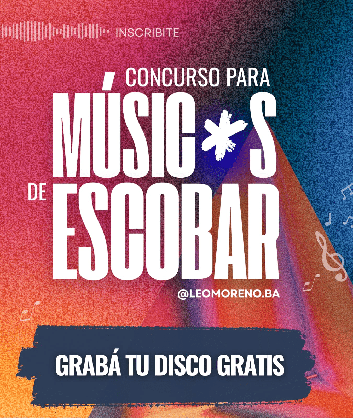 Leo Moreno lanzó un concurso para que músicos de Escobar graben un disco profesional