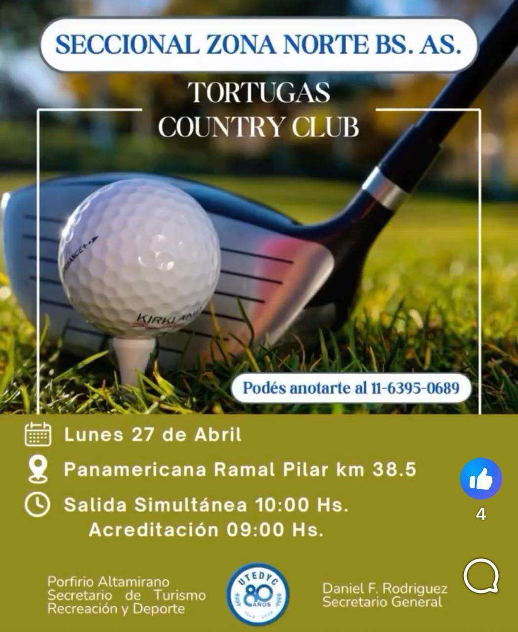 UTEDYC Zona Norte reunió a sus afiliados en una jornada de golf y destacó el sostenimiento del poder salarial