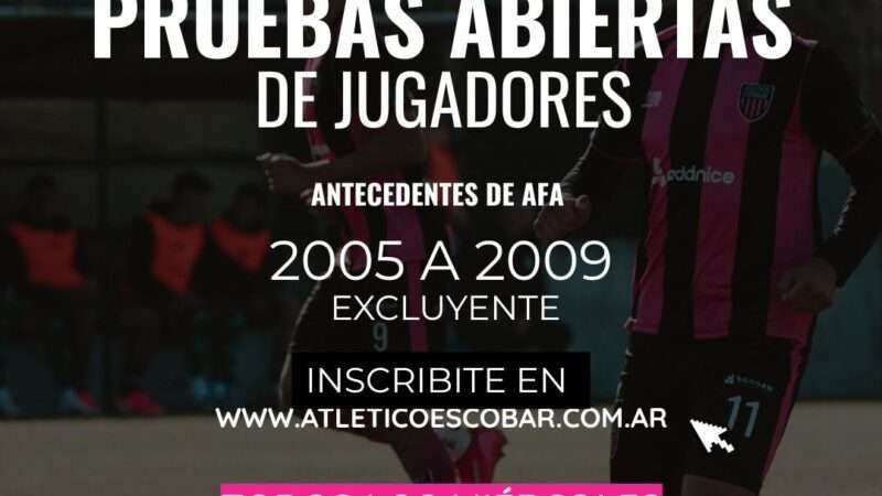Atlético Escobar prueba jugadores para reforzar su plantel de Federal