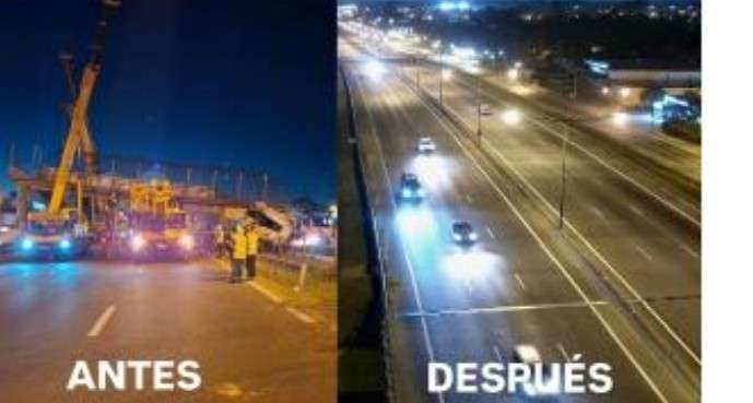 Operativo de alta complejidad en Panamericana: más de 70 personas trabajaron para restablecer la circulación tras el colapso de un puente peatonal