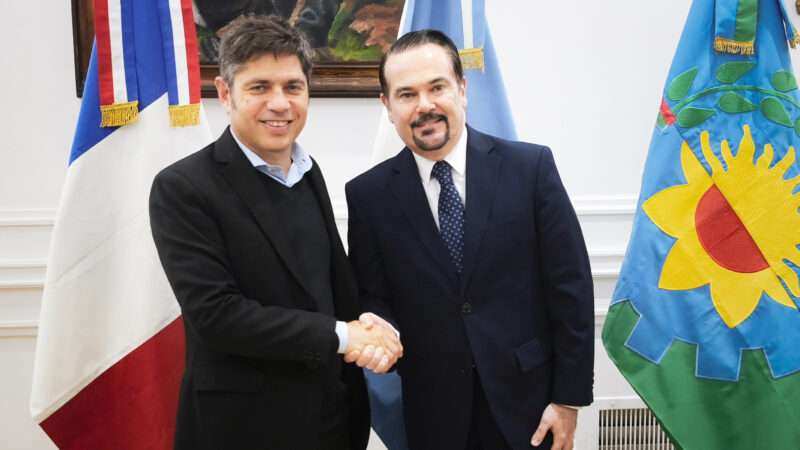Kicillof se reunió con el embajador de Francia