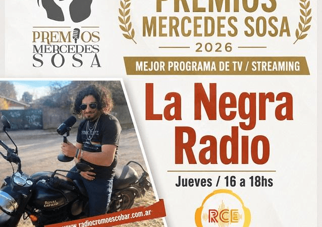 La Negra Radio nominado a los Premios Mercedes Sosa 2026