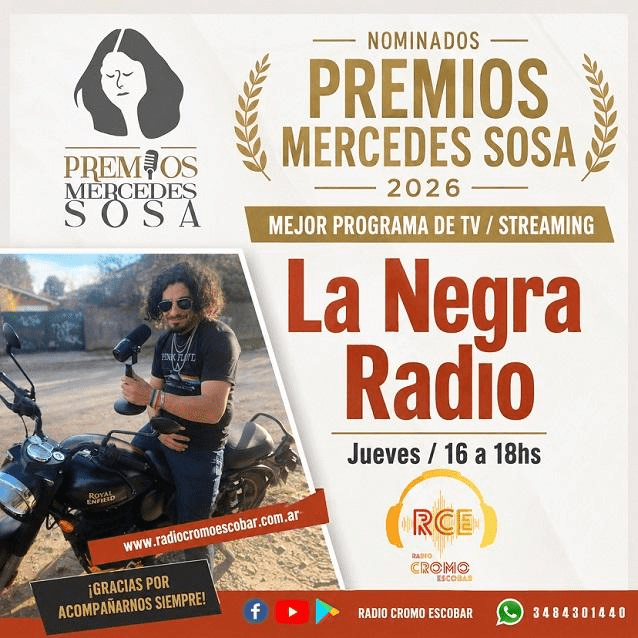 La Negra Radio nominado a los Premios Mercedes Sosa 2026