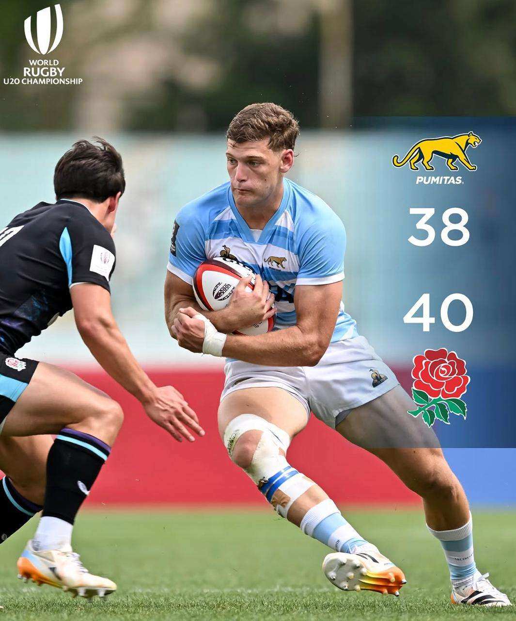 Mundial M20 de Rugby Georgia 2026: Los Pumitas rozaron la hazaña y cayeron por la mínima ante Inglaterra