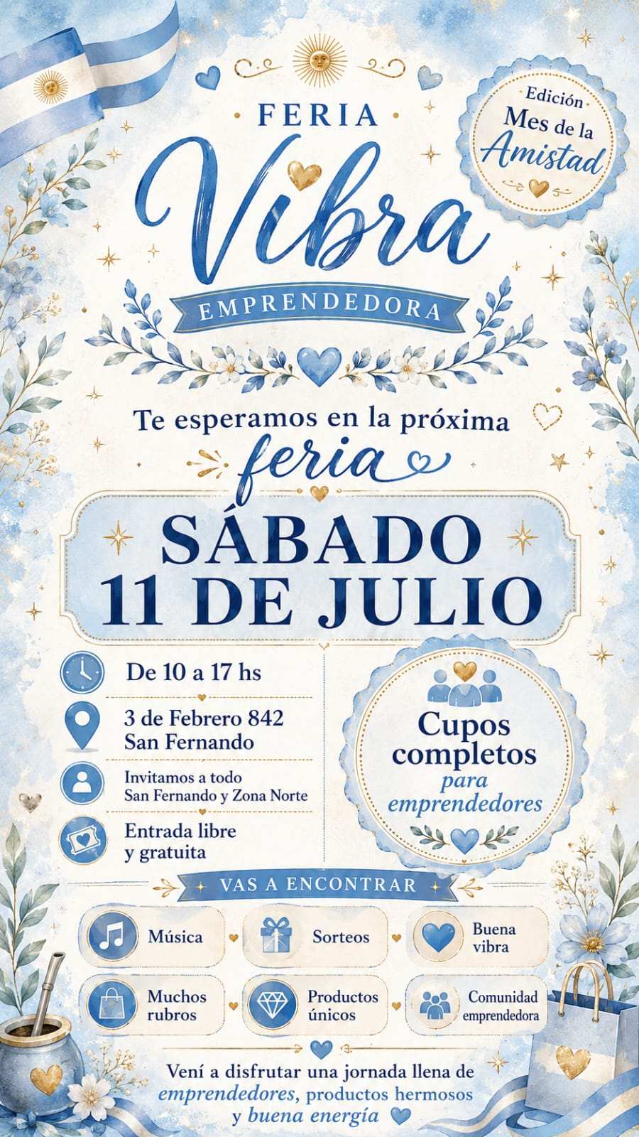 San Fernando se prepara para una nueva edición de la Feria Vibra Emprendedora por el Mes de la Amistad