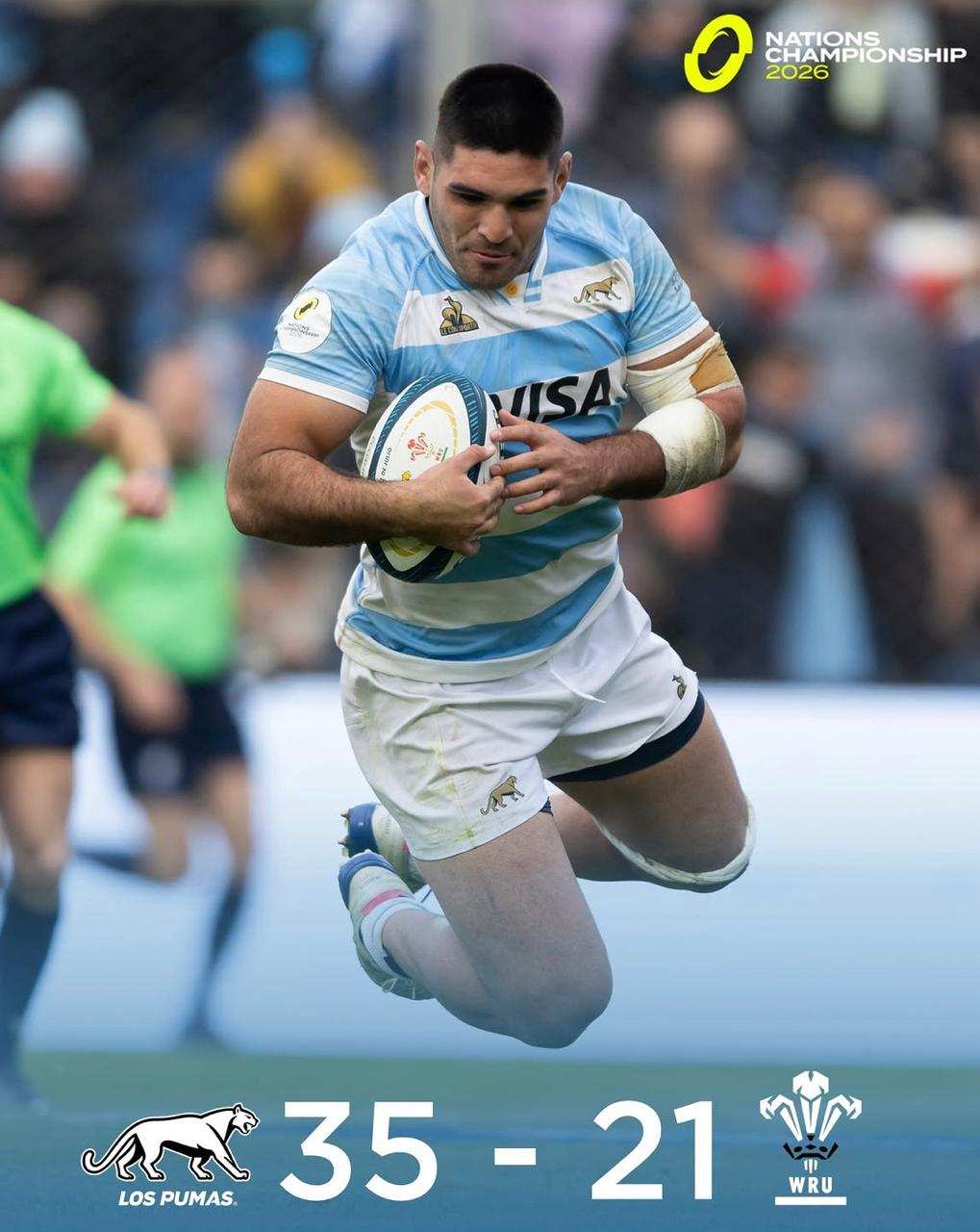 Los Pumas se levantaron en San Juan y lograron un triunfo sólido ante Gales