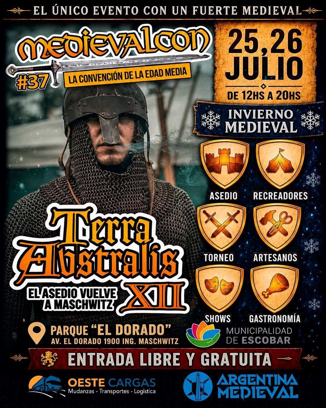 MedievalCon llega a Ingeniero Maschwitz con combates, espectáculos y entrada libre para toda la familia