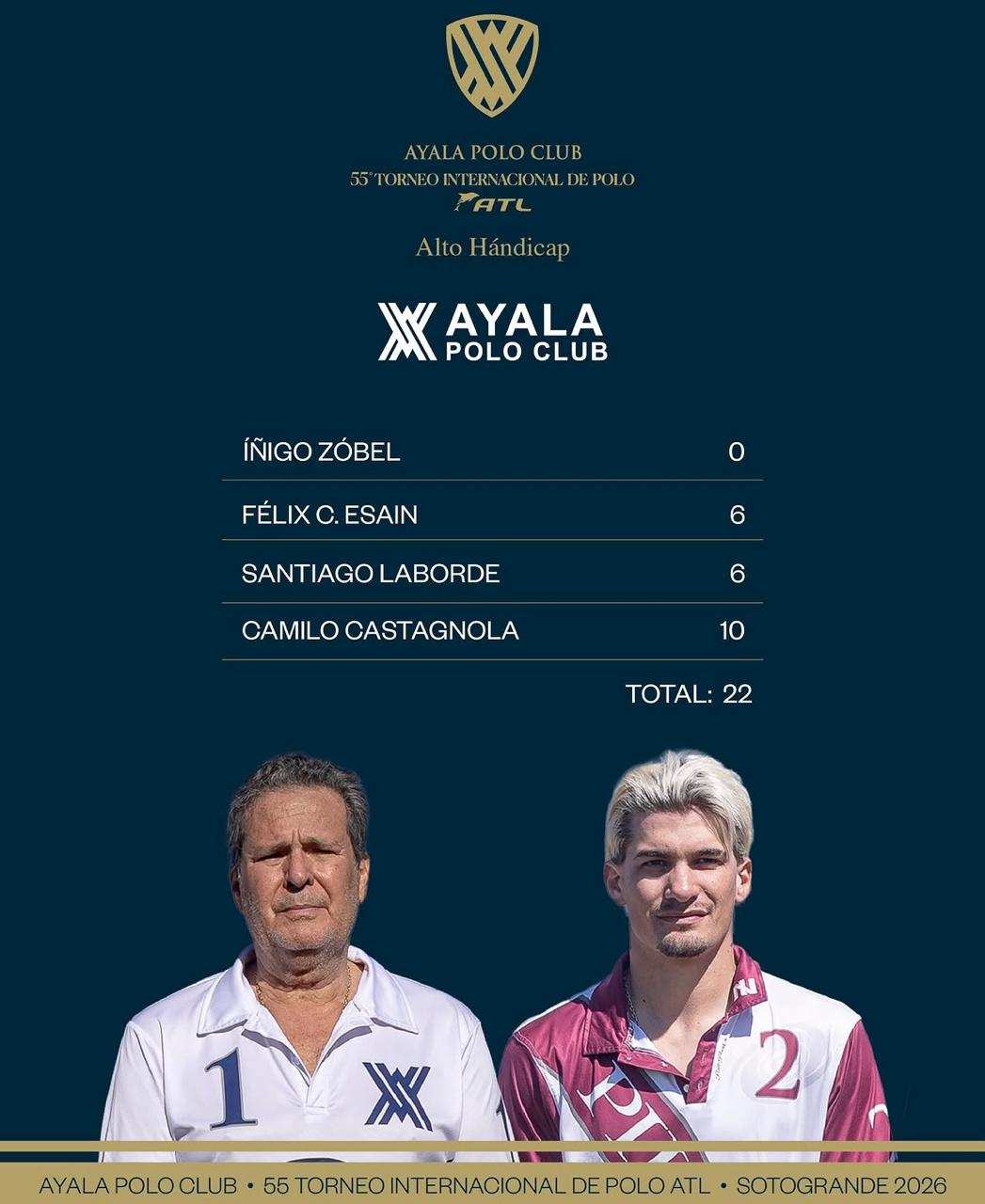 Final de la 55ª Copa de Bronce de Sotogrande: Ayala y Dos Lunas van por el título este sábado