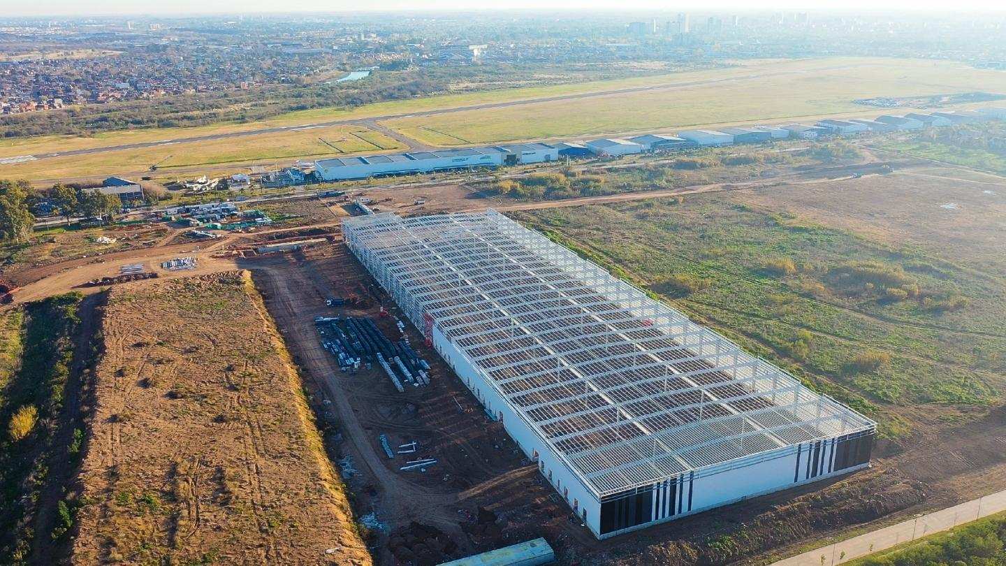 Juan Andreotti visitó el notable avance del Parque Industrial de San Fernando