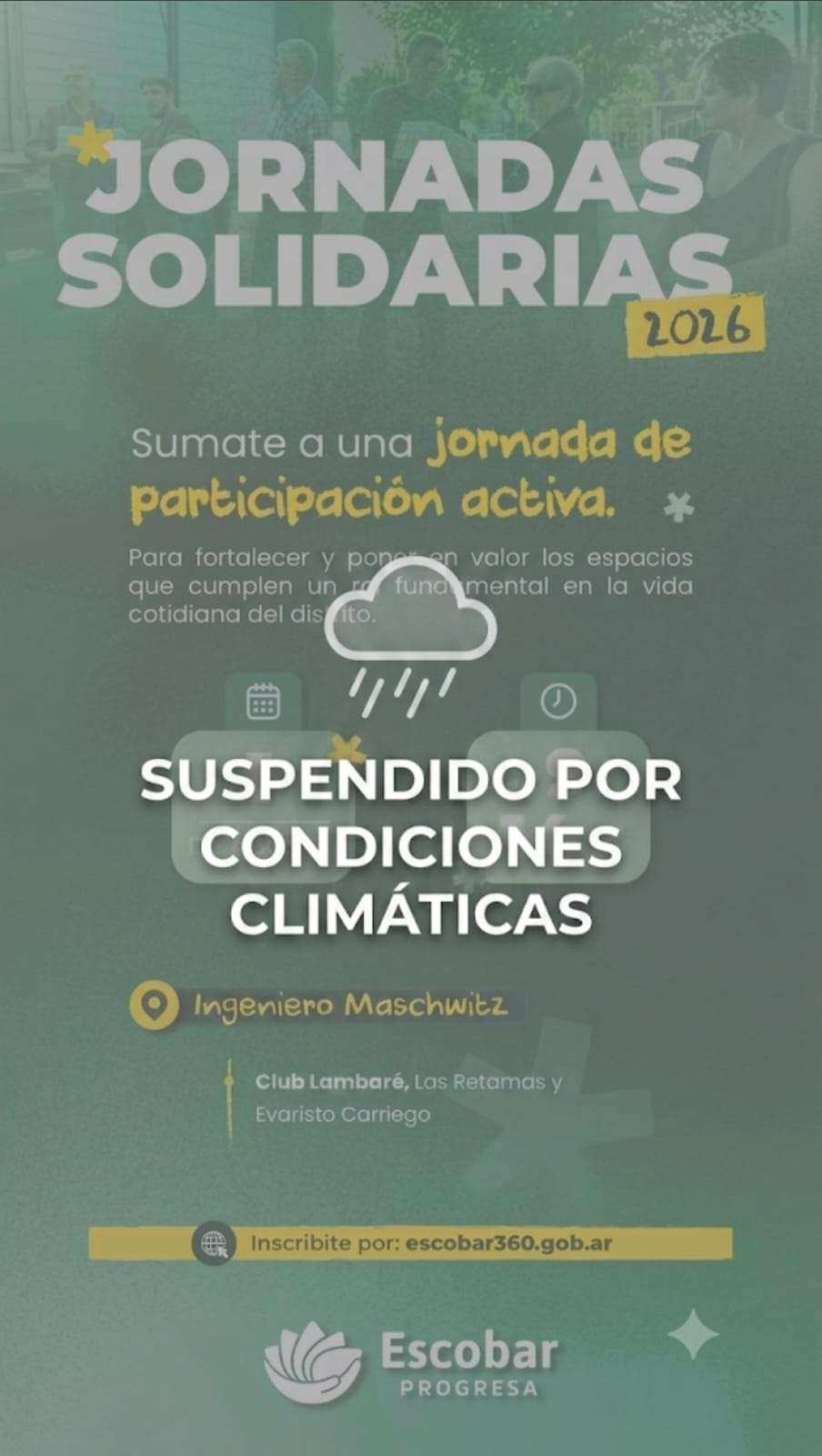 ⚠️ ATENCIÓN: JORNADA SOLIDARIA SUSPENDIDA