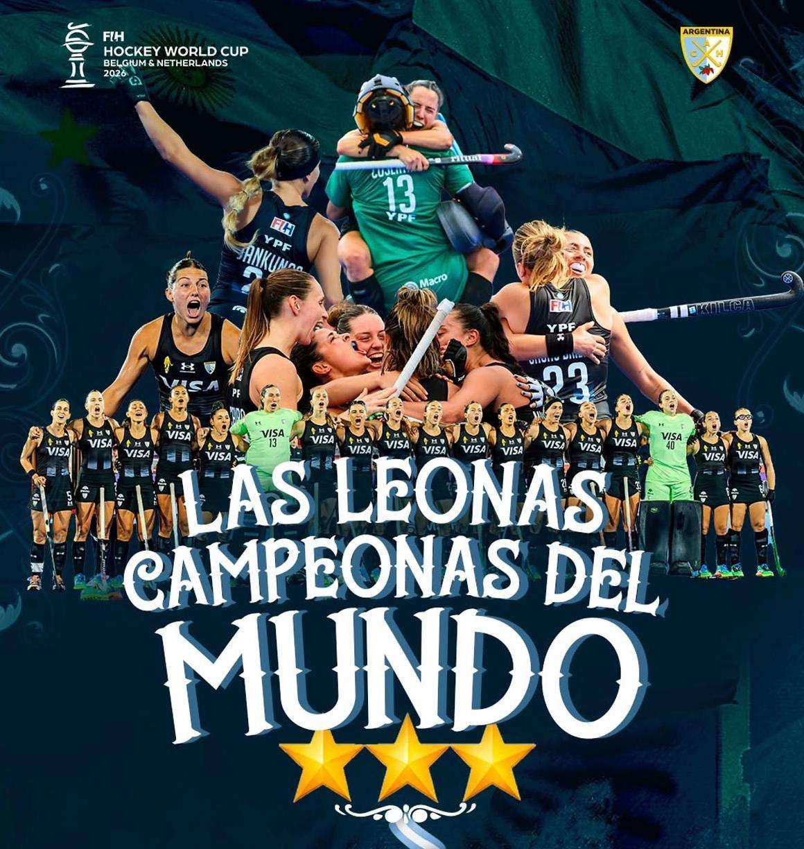 Las Leonas, campeonas del mundo por tercera vez: Argentina hizo historia en Países Bajos