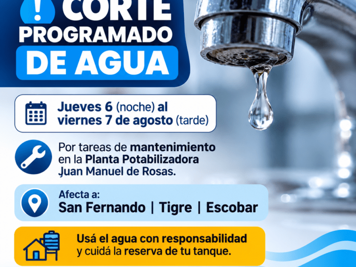 Mantenimiento programado en planta potabilizadora afectará el servicio de agua en la región