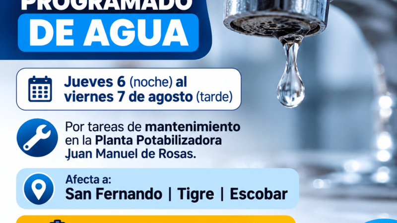Mantenimiento programado en planta potabilizadora afectará el servicio de agua en la región