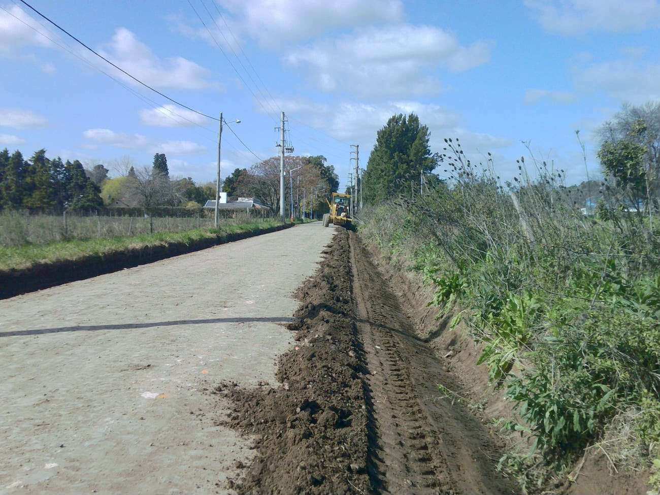 Comienza la pavimentación de la calle Juan B. Justo en Matheu