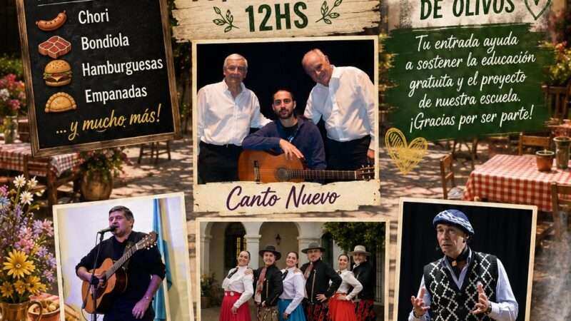 “La Peña de Canto Nuevo” vuelve a Olivos para sostener la educación gratuita del Colegio Virgen del Carmen