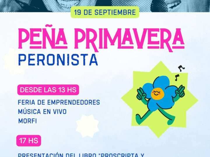 Primavera, cultura y política: el PJ de Escobar organiza una peña abierta a la comunidad