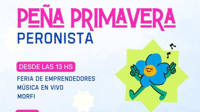 Primavera, cultura y política: el PJ de Escobar organiza una peña abierta a la comunidad