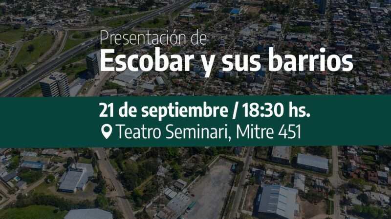 Presentarán el Registro Municipal de barrios de Escobar