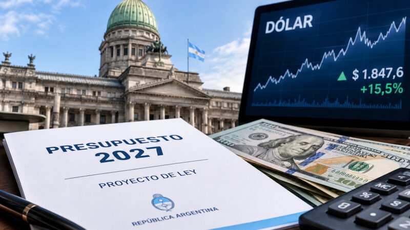 Presupuesto 2027: un dólar 10% más caro que el previsto podría borrar el margen fiscal