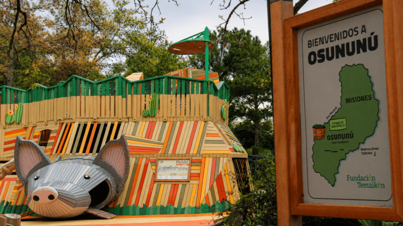 Temaikèn inauguró en Escobar la plaza de juegos más grande del país inspirada en la selva misionera