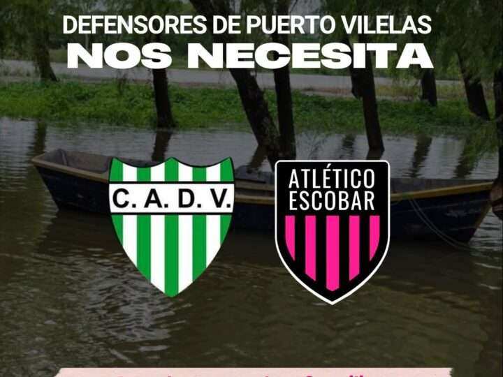 Atlético Escobar lanza una campaña solidaria para ayudar a las familias afectadas por las inundaciones en Puerto Vilelas, Chaco
