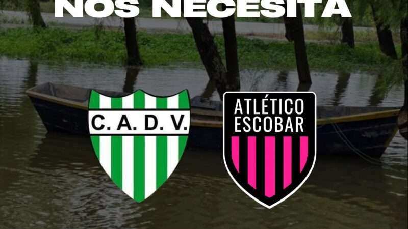 Atlético Escobar lanza una campaña solidaria para ayudar a las familias afectadas por las inundaciones en Puerto Vilelas, Chaco