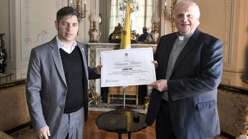 Kicillof y el nuncio apostólico avanzaron en los detalles de la visita de León XIV a Buenos Aires