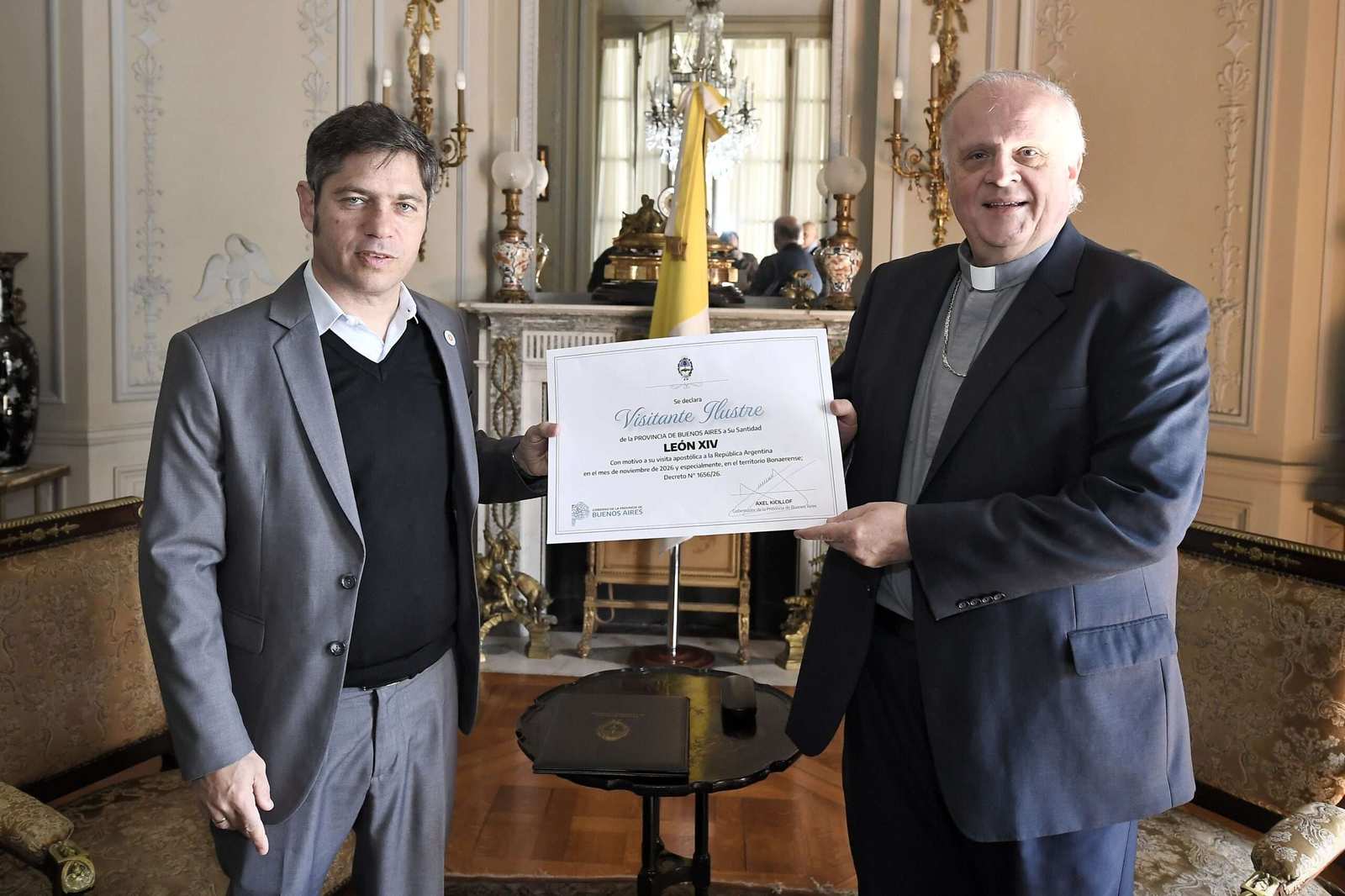 Kicillof y el nuncio apostólico avanzaron en los detalles de la visita de León XIV a Buenos Aires