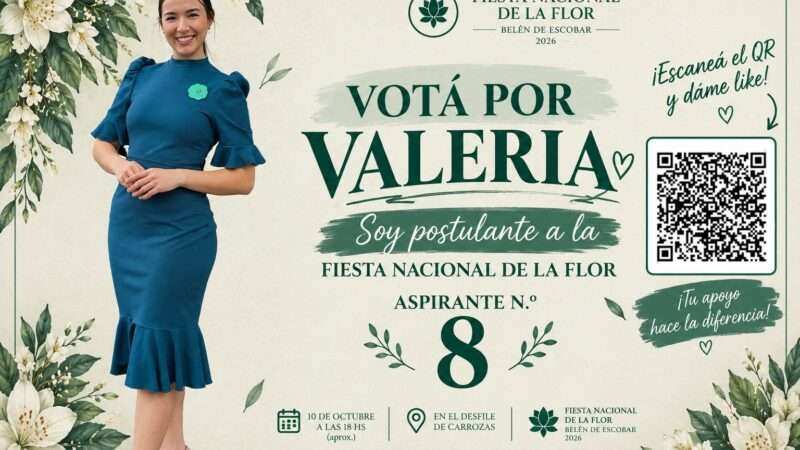 Valeria Delgado, la joven de Belén que sueña con ser embajadora de la Fiesta Nacional de la Flor