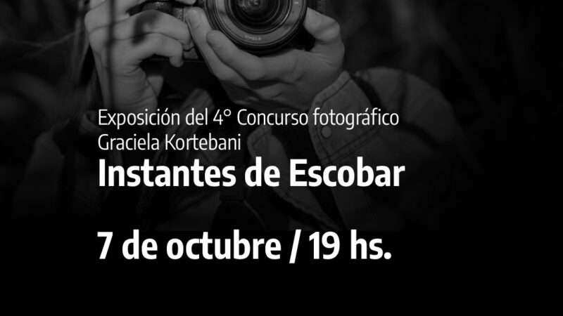 “Instantes de Escobar”: presentan la muestra del Cuarto Concurso Fotográfico Graciela Kortebani