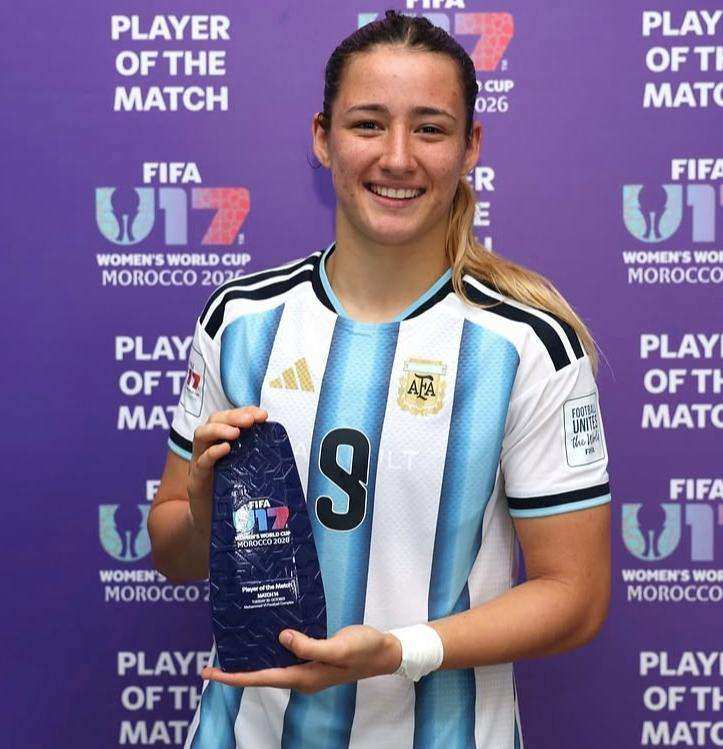 Argentina Sub 17 le ganó 2-0 a Nueva Zelanda con doblete de Mercedes Diz y se acerca a los octavos del Mundial Femenino