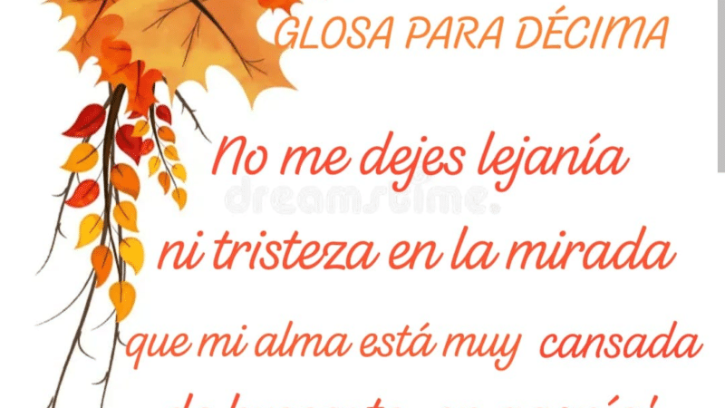 Glosa para décima