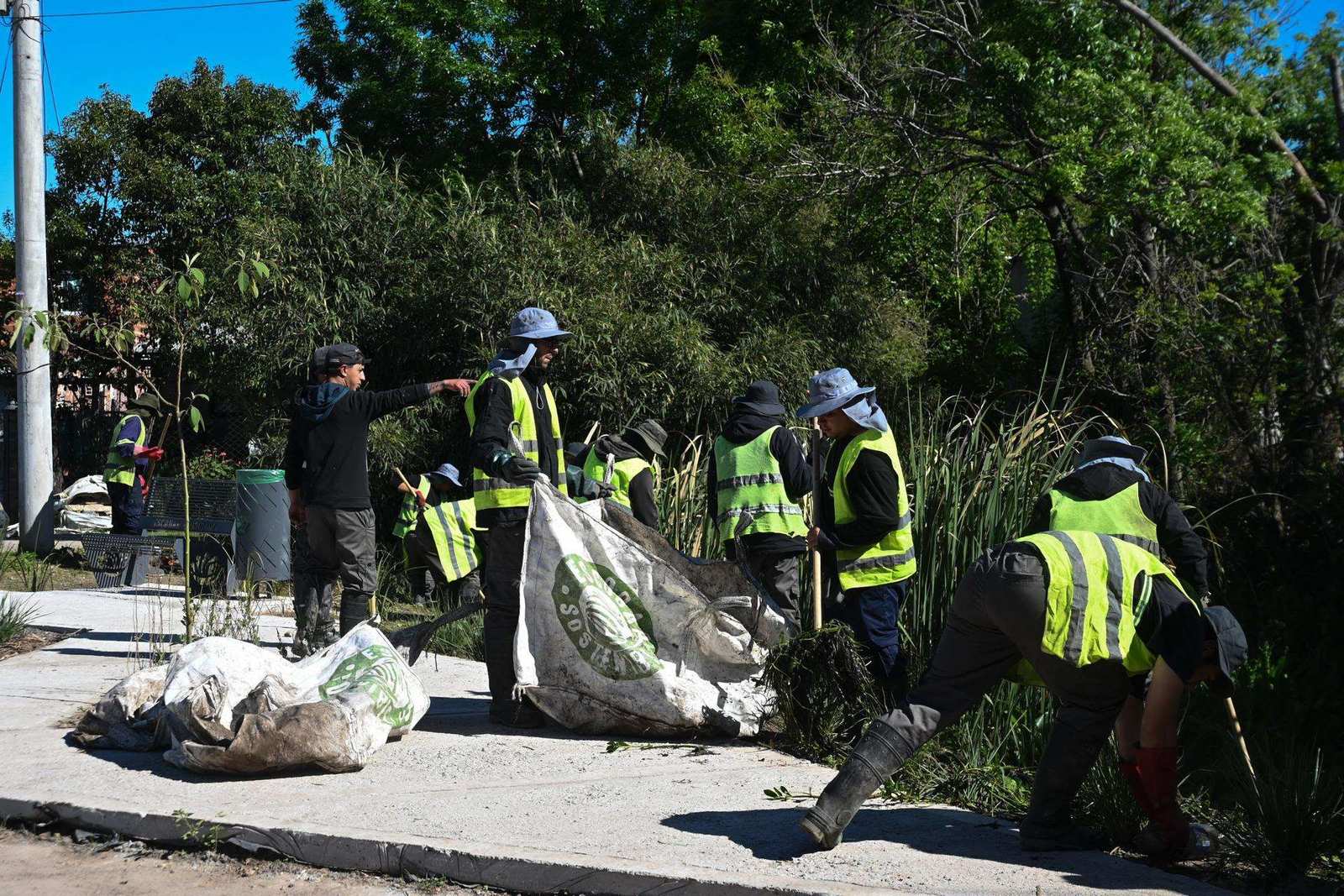 Día Verde en Ingeniero Maschwitz con trabajos de limpieza y mantenimiento urbano